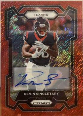 Devin Singletary [Autograph Red Shimmer] #119