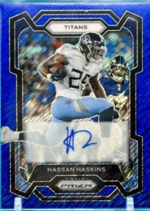 Hassan Haskins [Autograph Blue Shimmer] #285