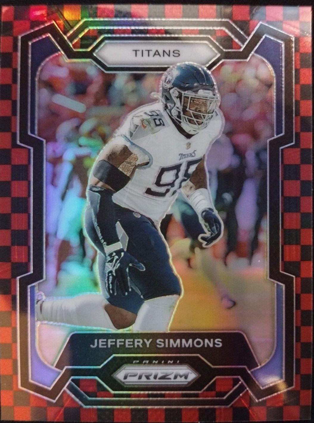Jeffery Simmons [Black Red Checker] #286