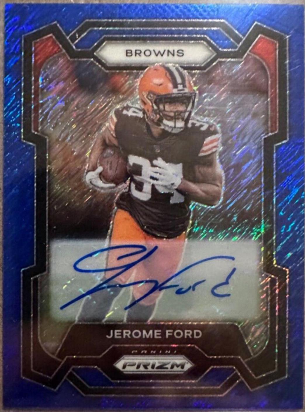 Jerome Ford [Autograph Blue Shimmer] #66