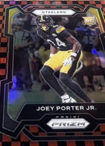 Joey Porter Jr. [Black Red Checker] #386