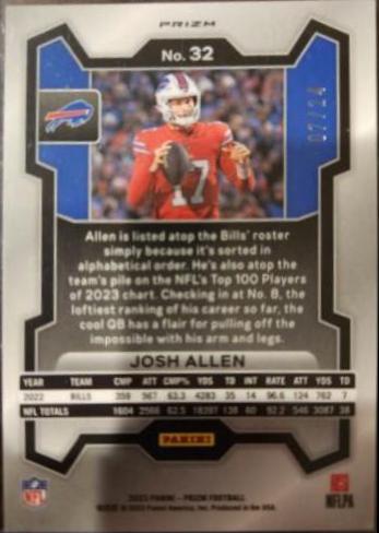 Josh Allen [Gold Sparkle] #32