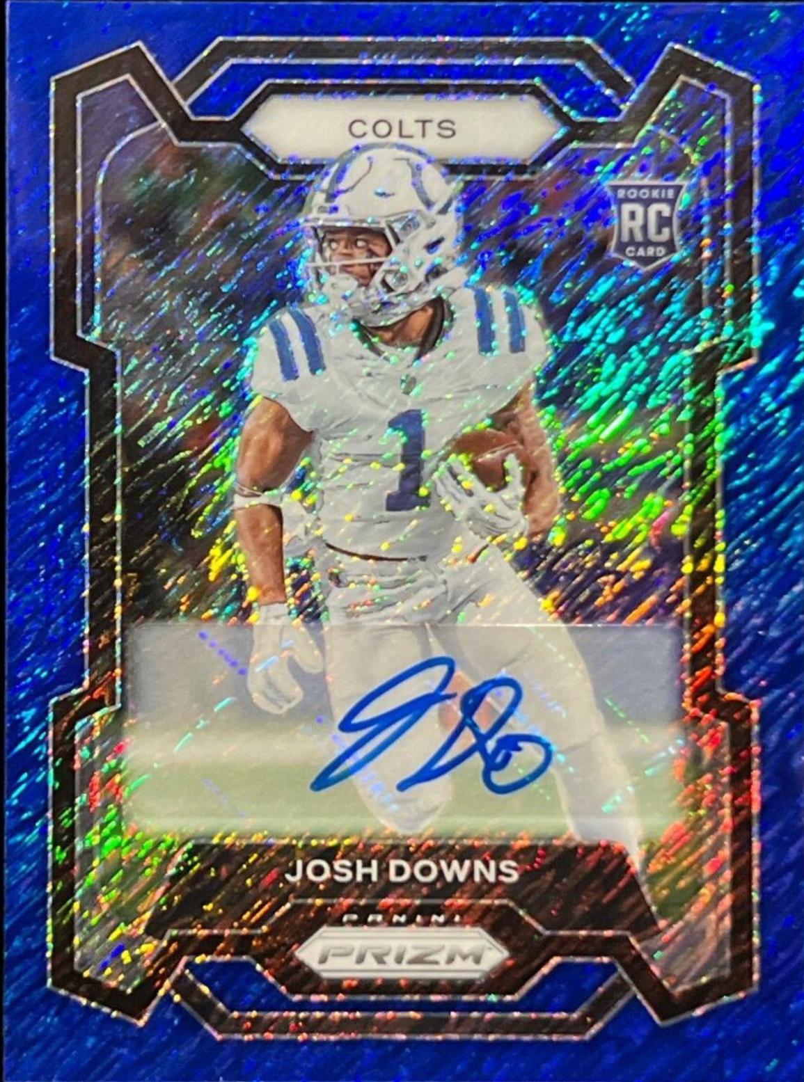 Josh Downs [Autograph Blue Shimmer] #345