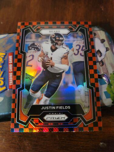 Justin Fields [Black Red Checker] #48