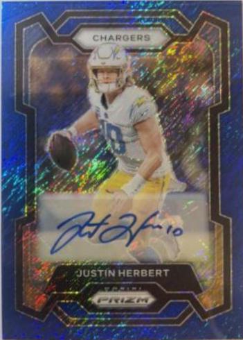 Justin Herbert [Autograph Blue Shimmer] #158