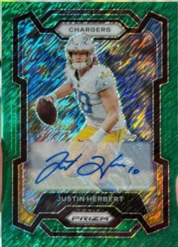 Justin Herbert [Autograph Green Shimmer] #158