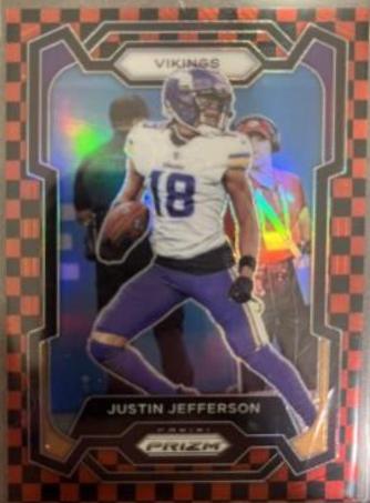 Justin Jefferson [Black Red Checker] #195