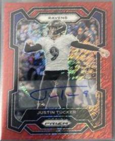 Justin Tucker [Autograph Red Shimmer] #22