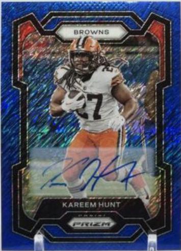 Kareem Hunt [Autograph Blue Shimmer] #67