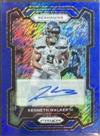 Kenneth Walker III [Autograph Blue Shimmer] #261