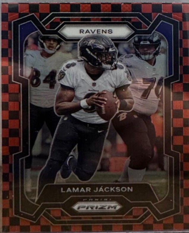 Lamar Jackson [Black Red Checker] #18