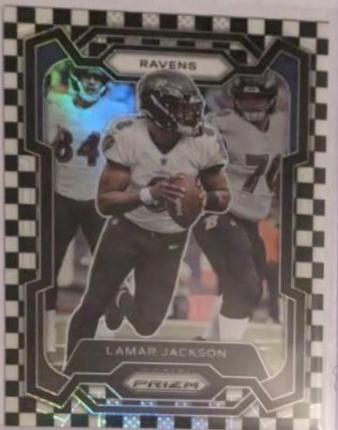 Lamar Jackson [Black White Checker] #18