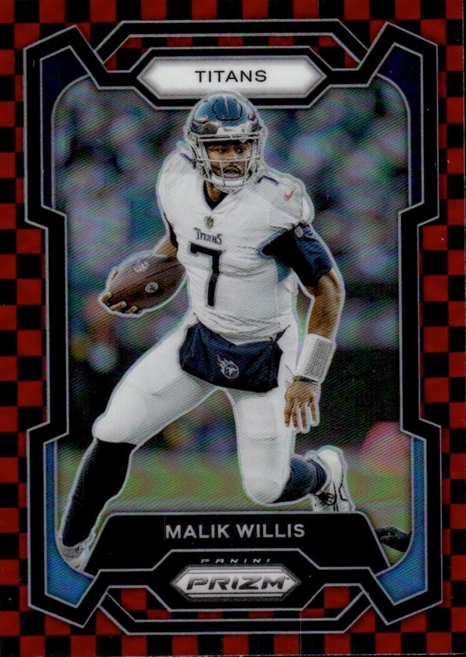 Malik Willis [Black Red Checker] #289
