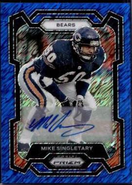 Mike Singletary [Autograph Blue Shimmer] #54
