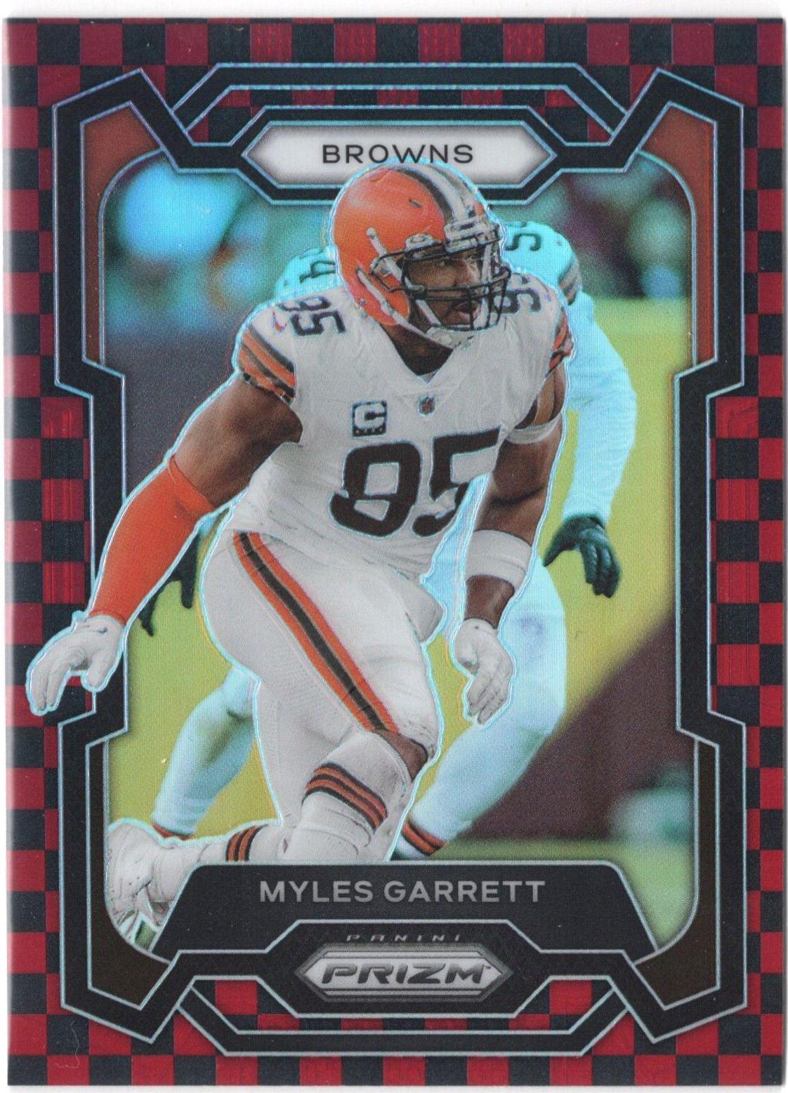 Myles Garrett [Black Red Checker] #68