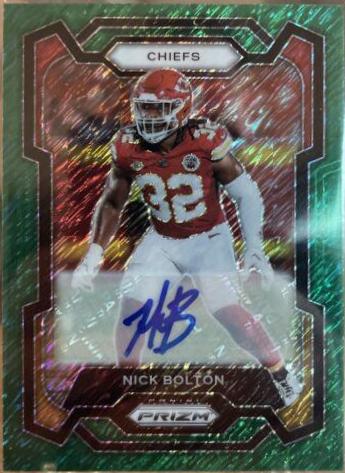 Nick Bolton [Autograph Green Shimmer] #148