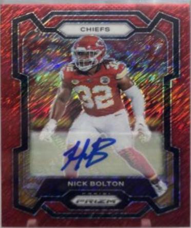 Nick Bolton [Autograph Red Shimmer] #148