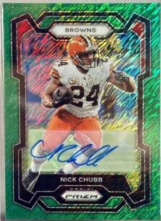 Nick Chubb [Autograph Green Shimmer] #69