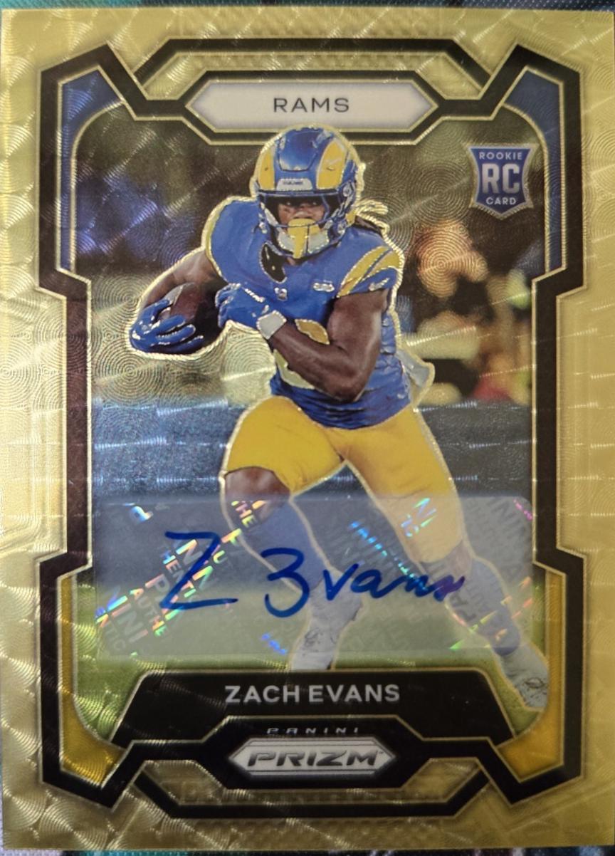 Zach Evans [Autograph Gold Vinyl] #359
