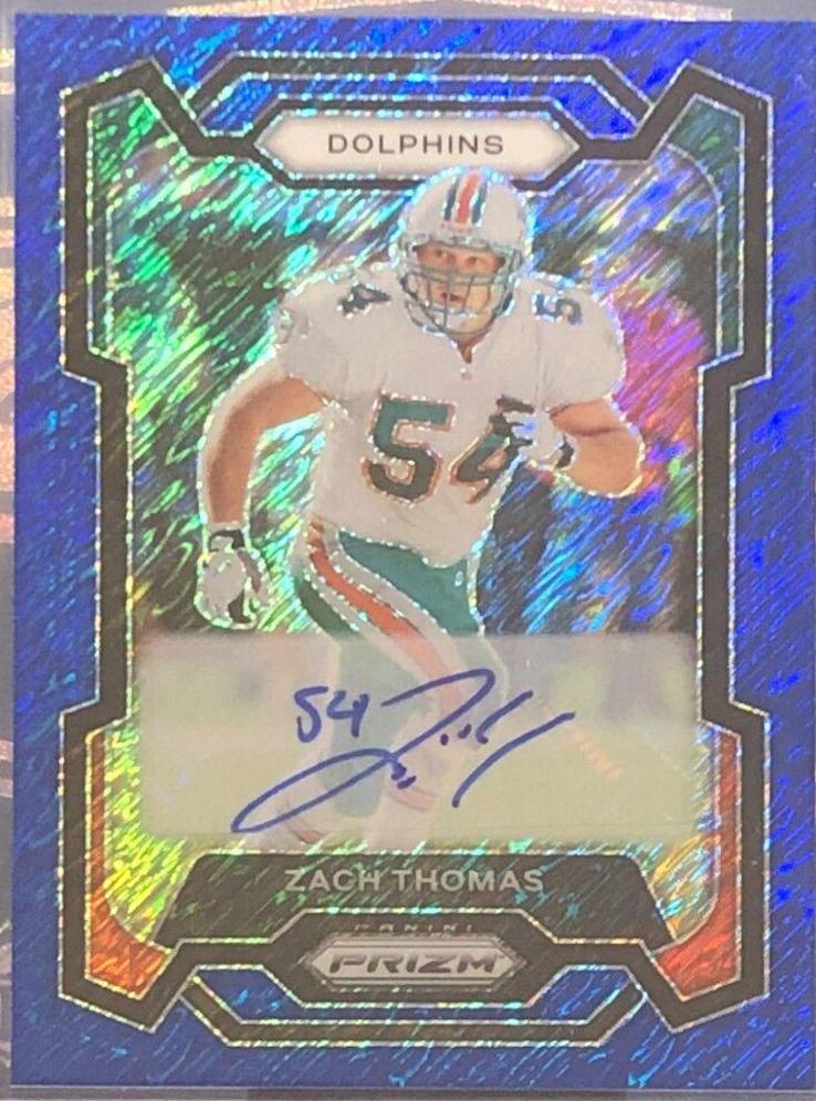 Zach Thomas [Autograph Blue Shimmer] #181
