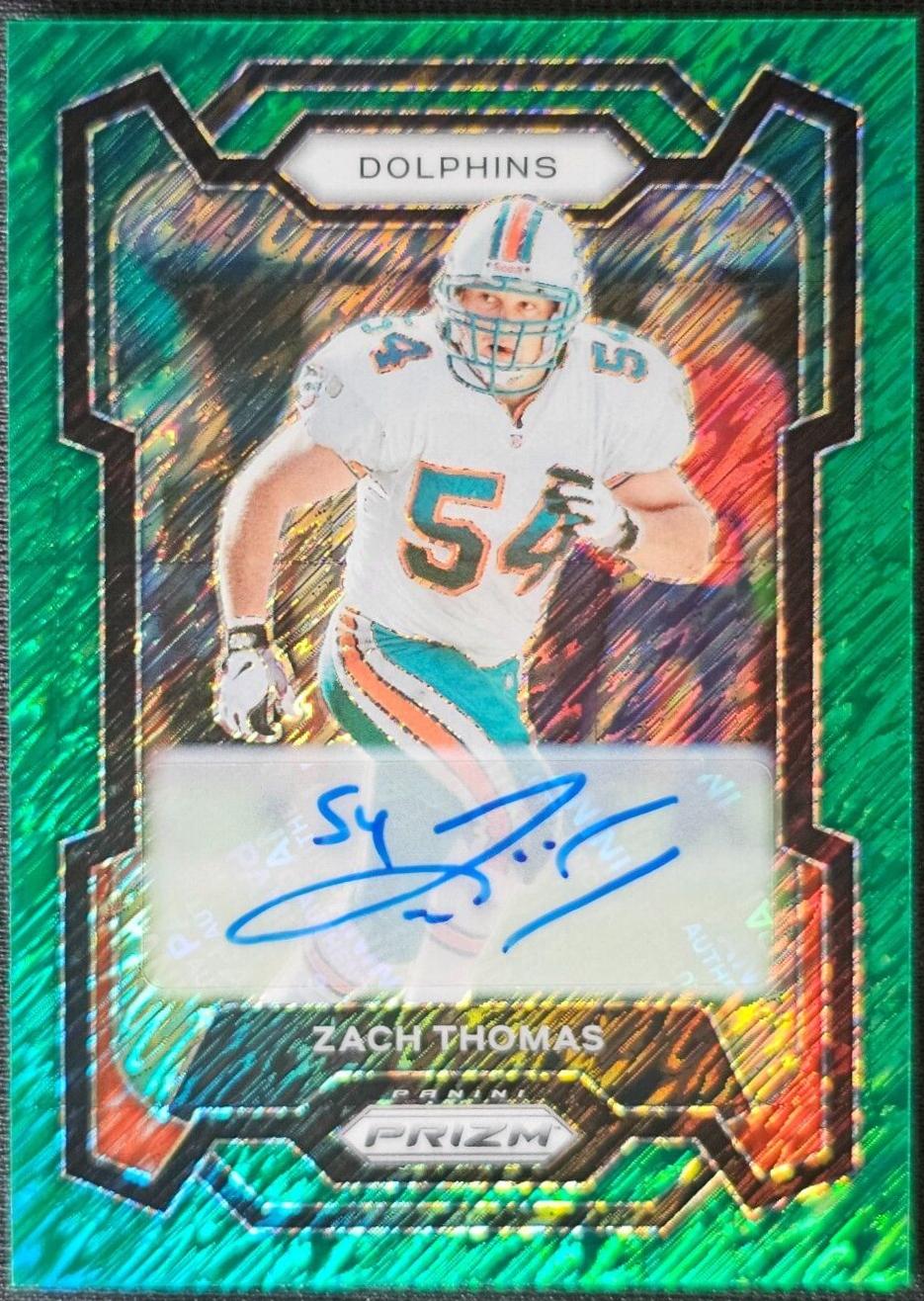 Zach Thomas [Autograph Green Shimmer] #181