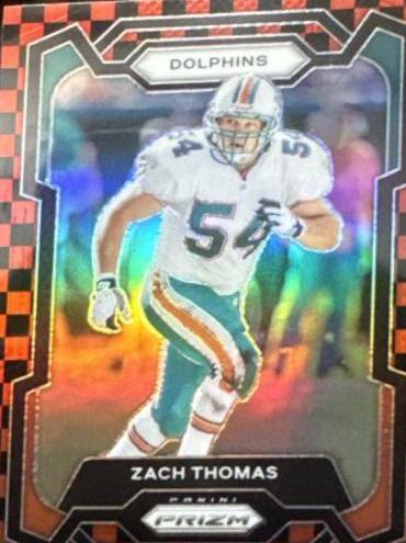 Zach Thomas [Black Red Checker] #181