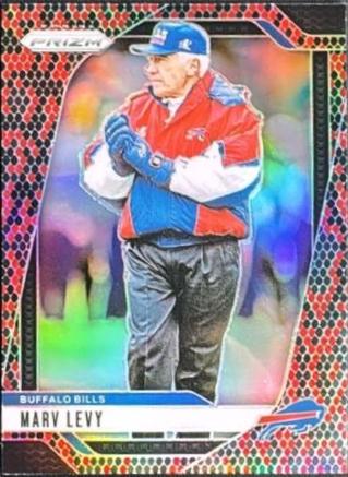 Marv Levy [Black Red Checker] #34