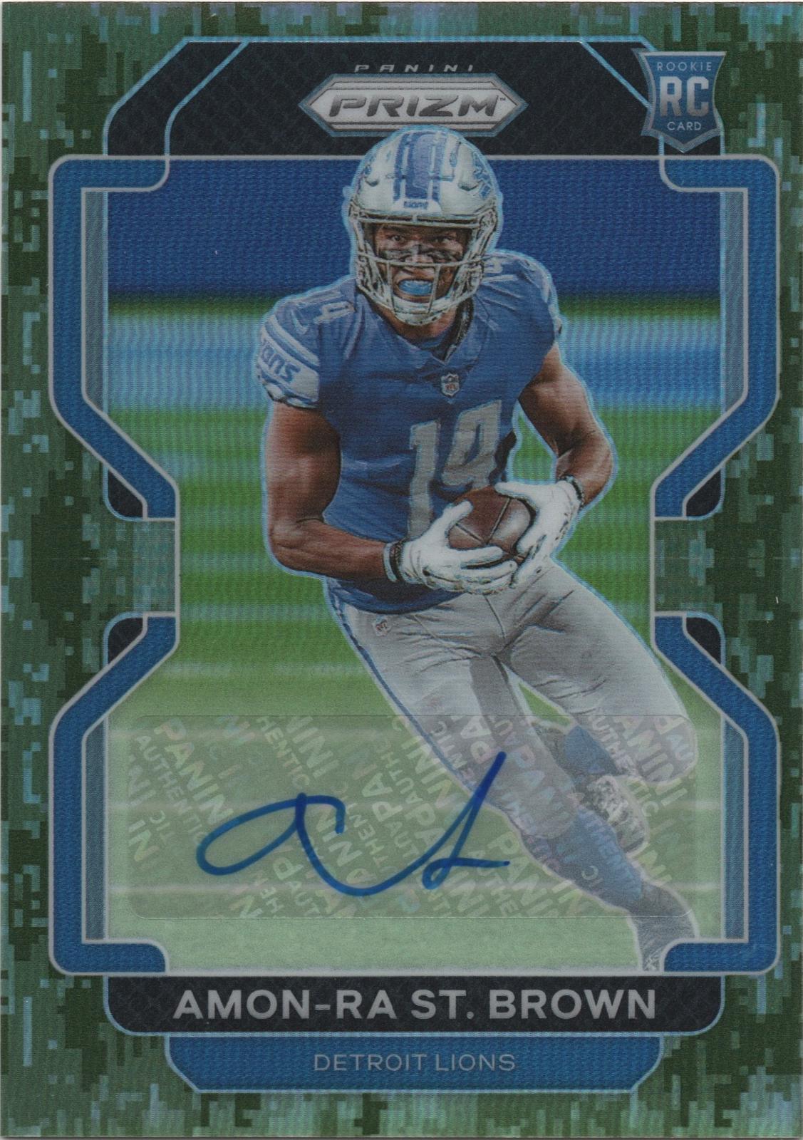 Amon Ra St. Brown [Autograph Camo Prizm] #358