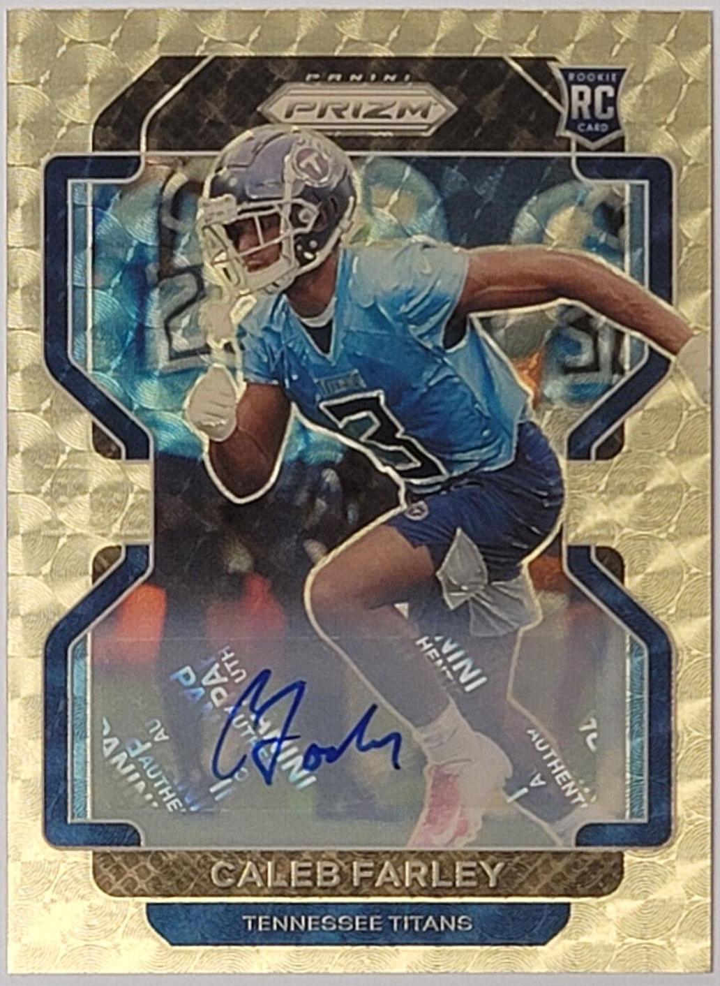 Caleb Farley [Autograph Gold Vinyl Prizm] #375