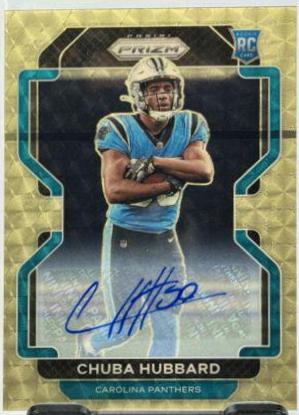 Chuba Hubbard [Autograph Gold Vinyl Prizm] #355
