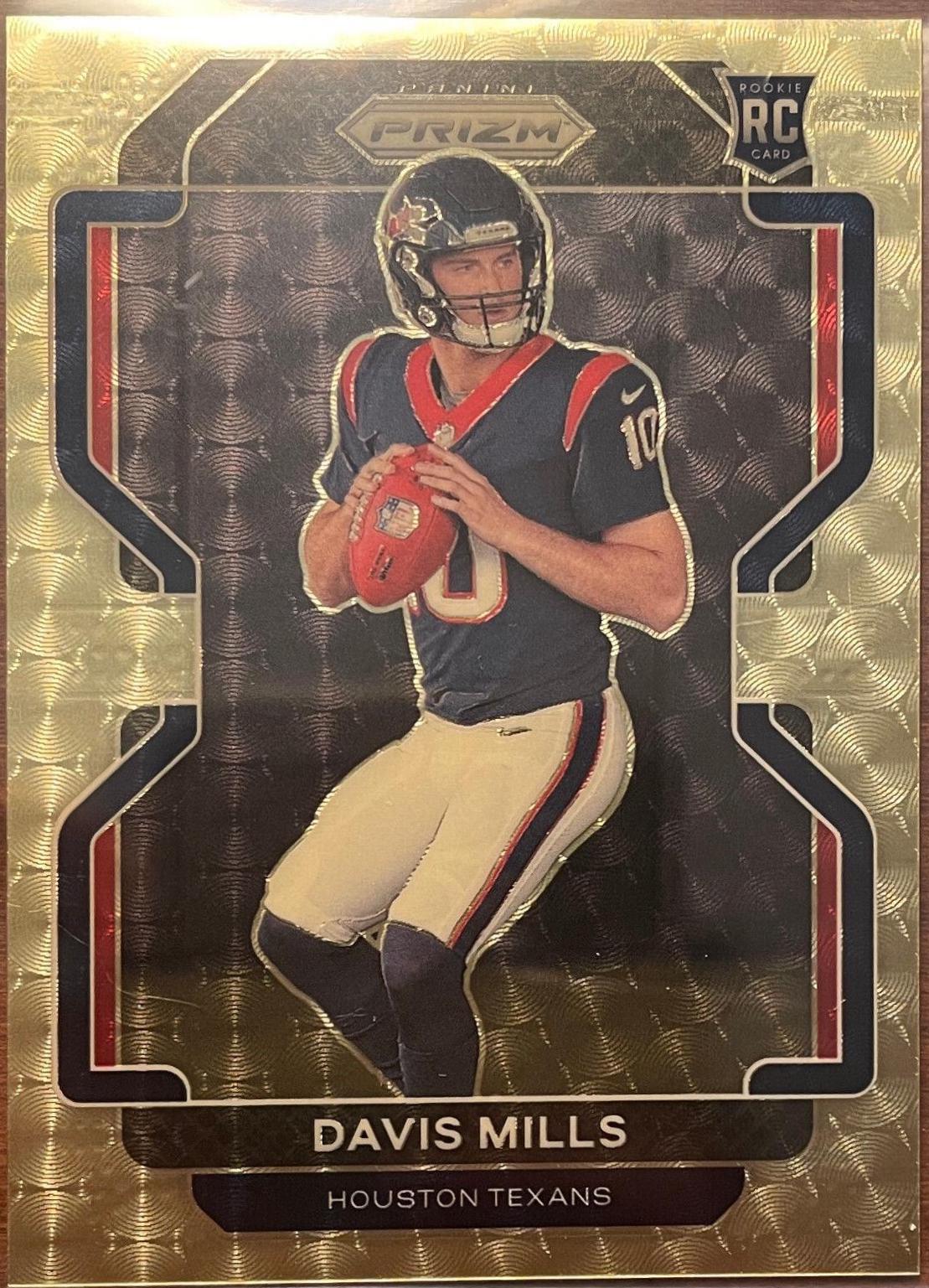 Davis Mills [Gold Vinyl Prizm] #352