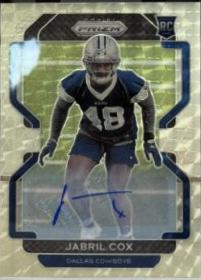Jabril Cox [Autograph Gold Vinyl Prizm] #394