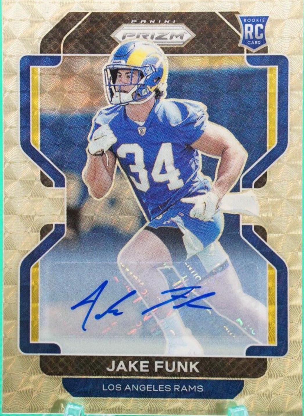 Jake Funk [Autograph Gold Vinyl Prizm] #402
