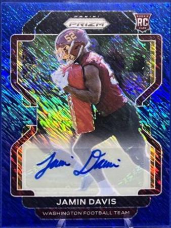 Jamin Davis [Autograph Blue Shimmer] #383
