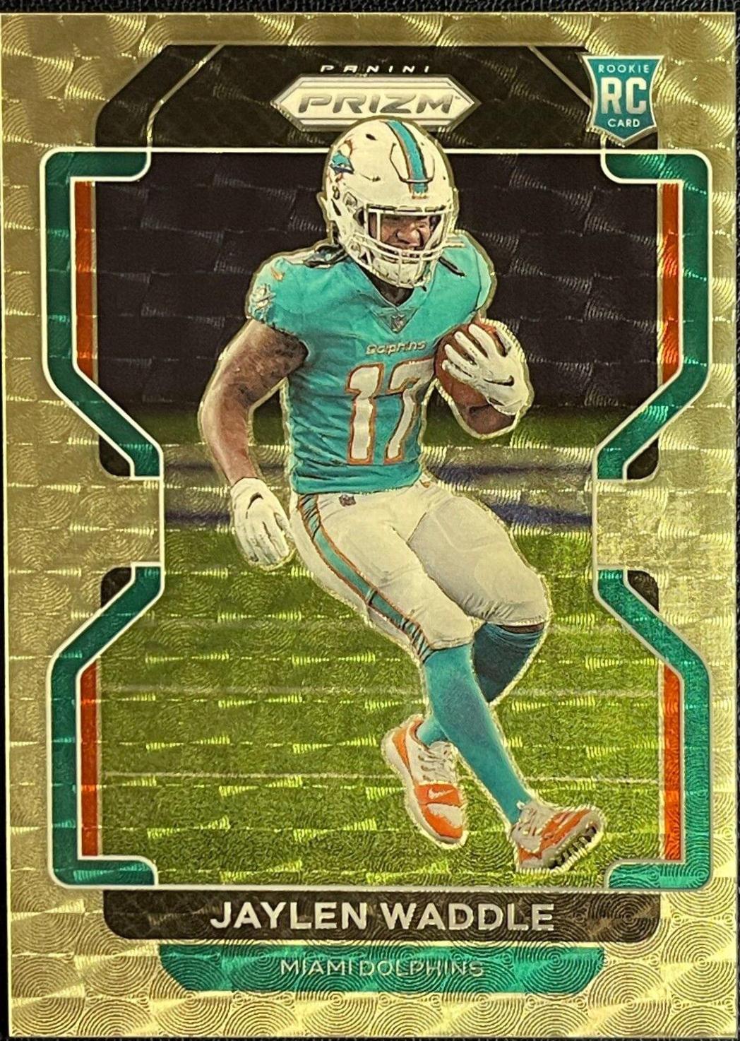 Jaylen Waddle [Gold Vinyl Prizm] #338