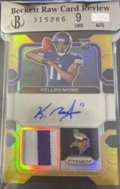 Kellen Mond [Autograph Gold Prizm] #351