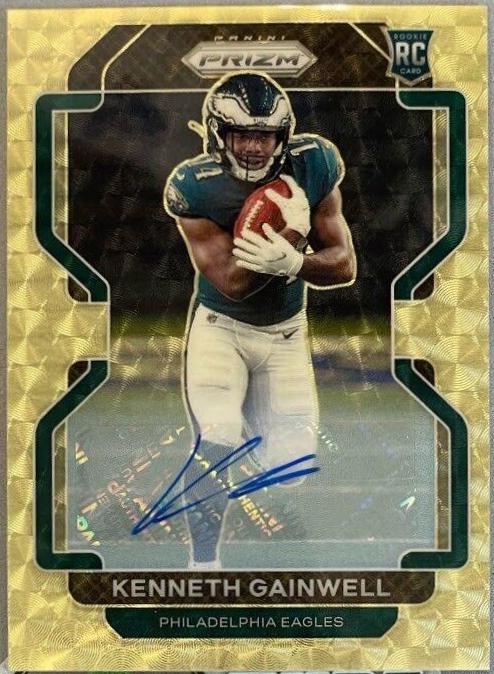 Kenneth Gainwell [Autograph Gold Vinyl Prizm] #369