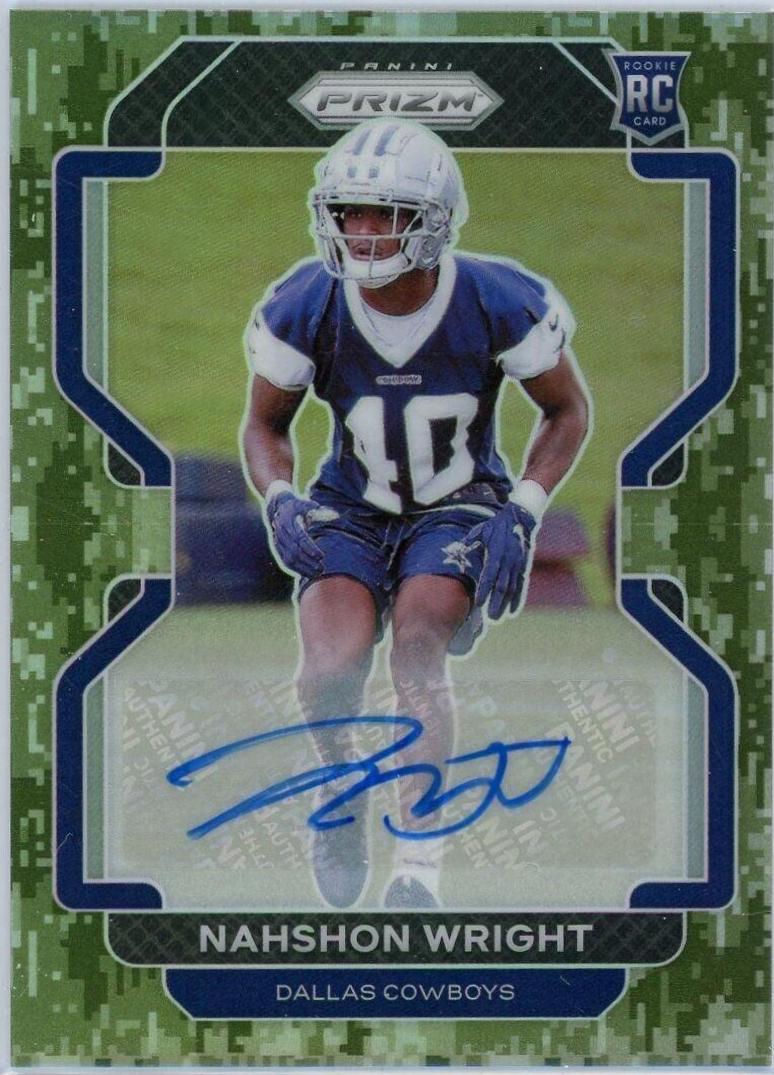 Nahshon Wright [Autograph Camo Prizm] #438