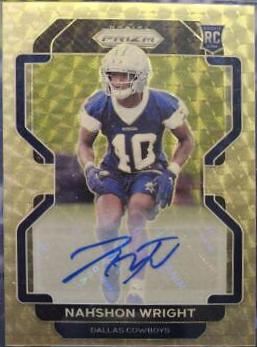Nahshon Wright [Autograph Gold Vinyl Prizm] #438