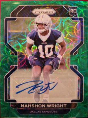Nahshon Wright [Autograph Green Scope Prizm] #438
