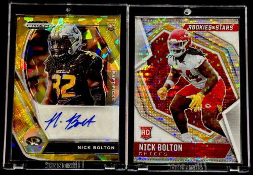Nick Bolton [Autograph Gold Vinyl Prizm] #390