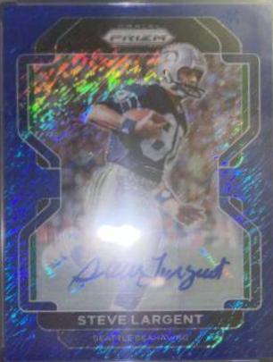 Steve Largent [Autographs Blue Shimmer] #51