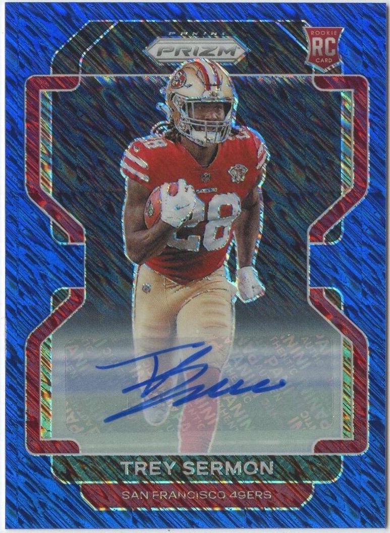 Trey Sermon [Autograph Blue Shimmer] #354