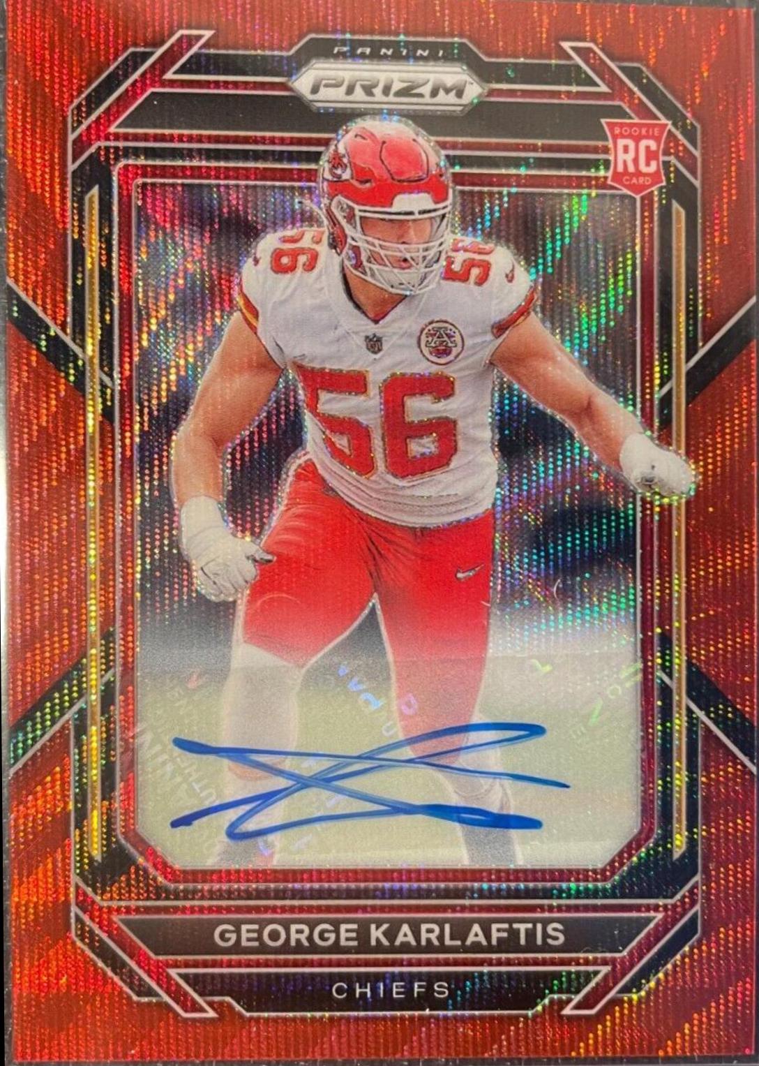 George Karlaftis [Autograph Red Shimmer] #378