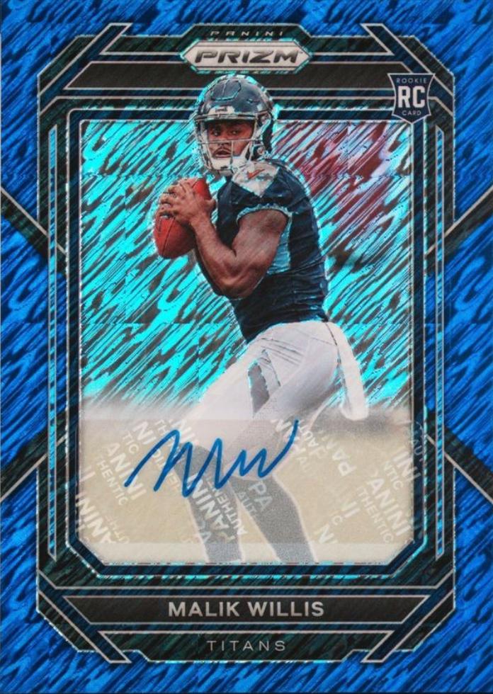 Malik Willis [Autograph Blue Shimmer] #303