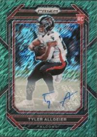 Tyler Allgeier [Autograph Green Shimmer] #344