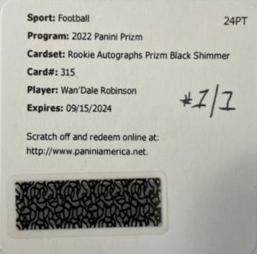 Wan'Dale Robinson [Autograph Green Shimmer] #315