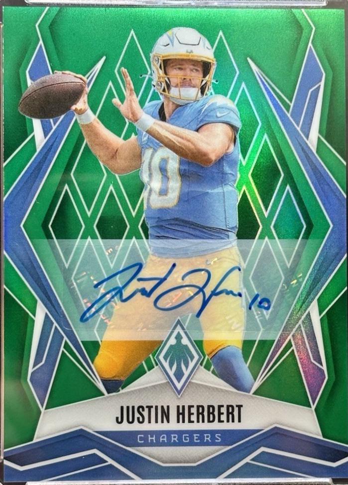 Justin Herbert [Green Autograph] #58