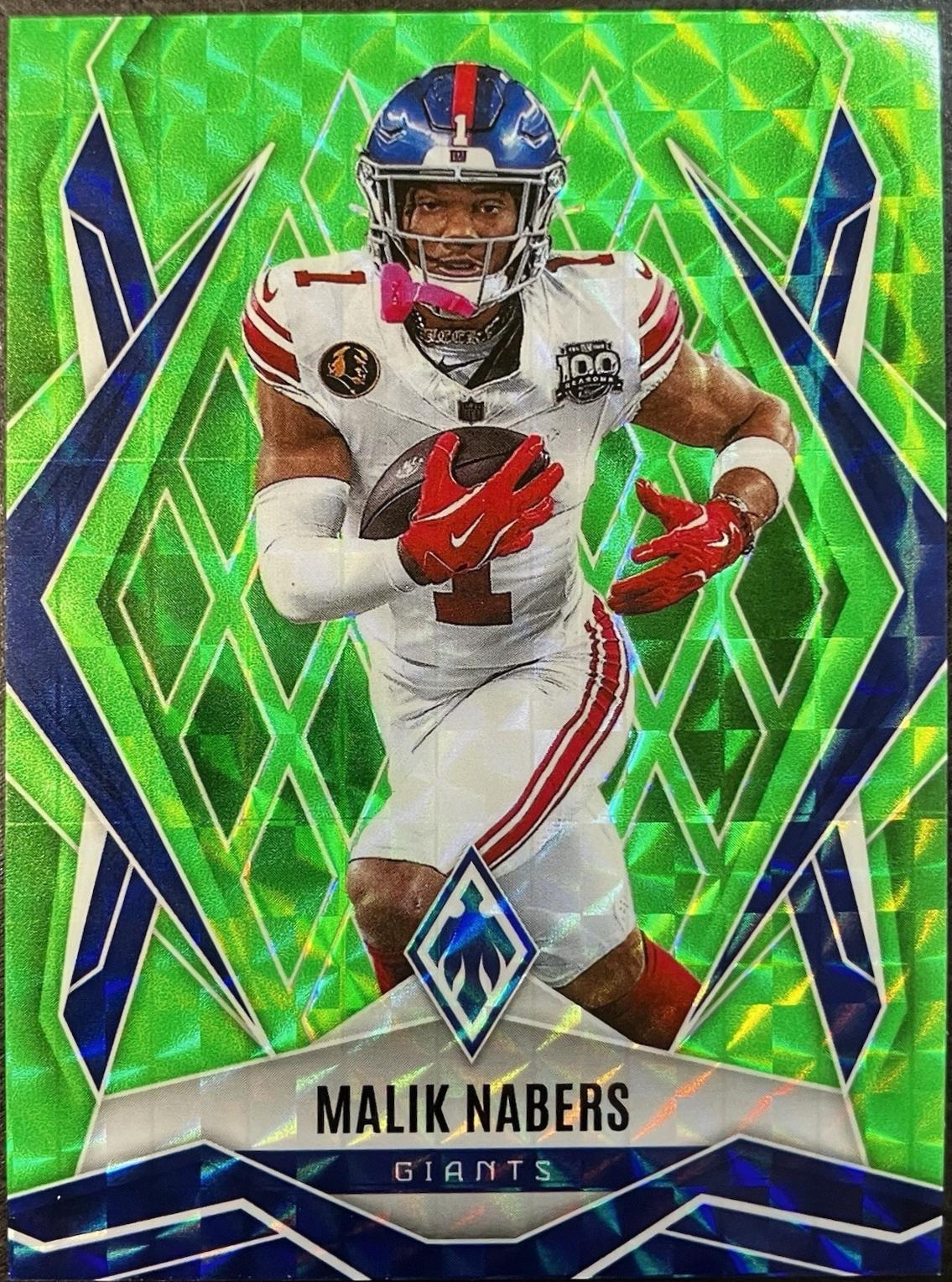 Malik Nabers [Lime Green Pyramids] #143