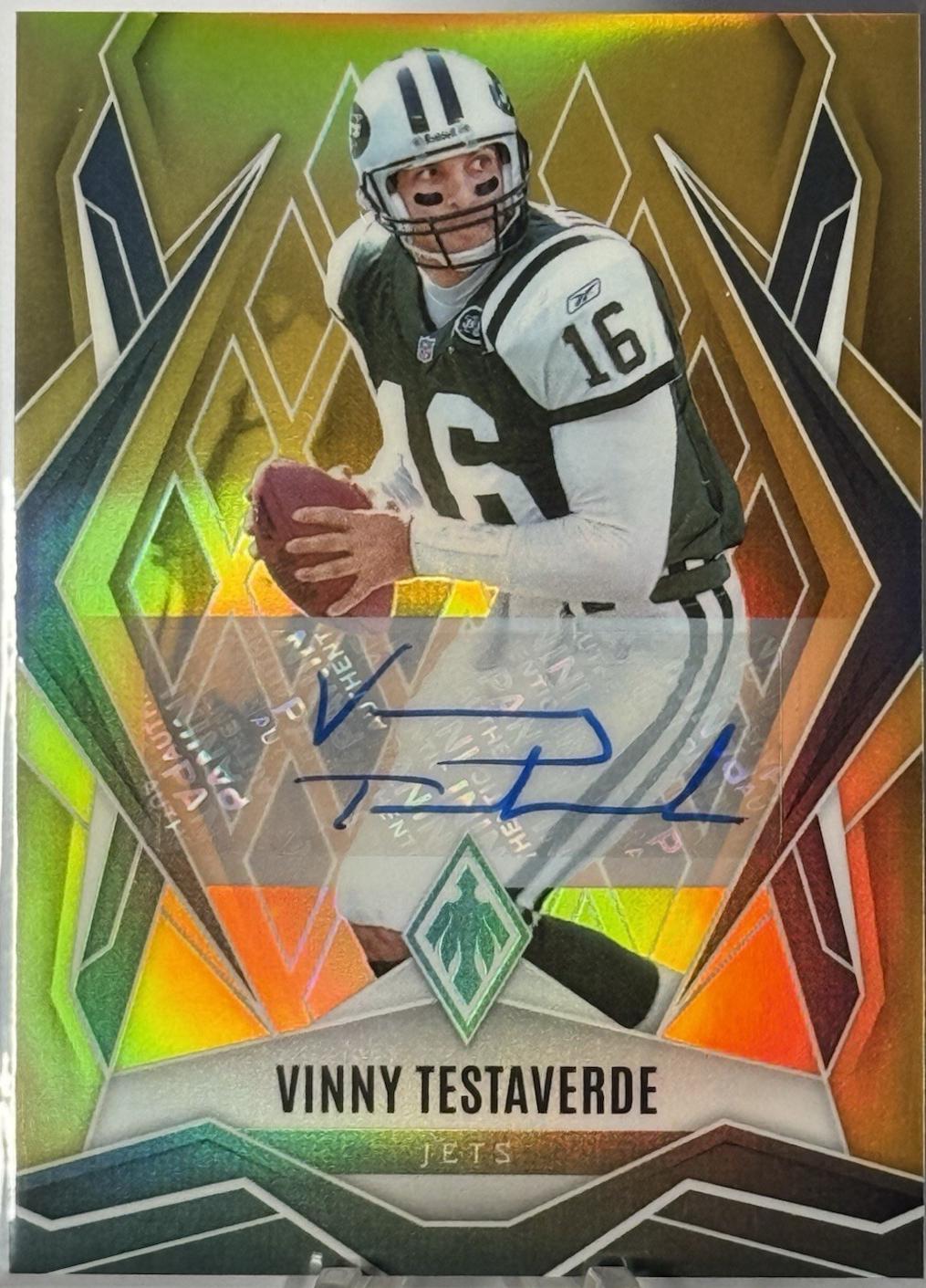 Vinny Testaverde [Gold Autograph] #65